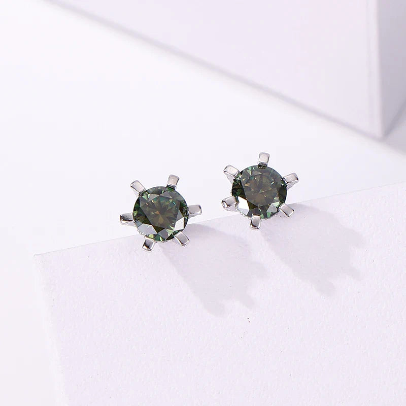 1ct D VVS Moissanite Stud Earrings 925 Sterling Silver 3EX Cut Women Daily BandsCo Straps