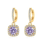 1ct GRA-Certified Moissanite Drop Earrings VVS D 18K Gold Plated 925 Sterling BandsCo Straps