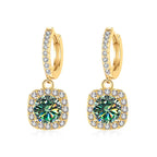 1ct GRA-Certified Moissanite Drop Earrings VVS D 18K Gold Plated 925 Sterling BandsCo Straps