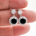 1ct Moissanite Drop Earrings For Women Sterling S925 18K White Gold Plated BandsCo Straps