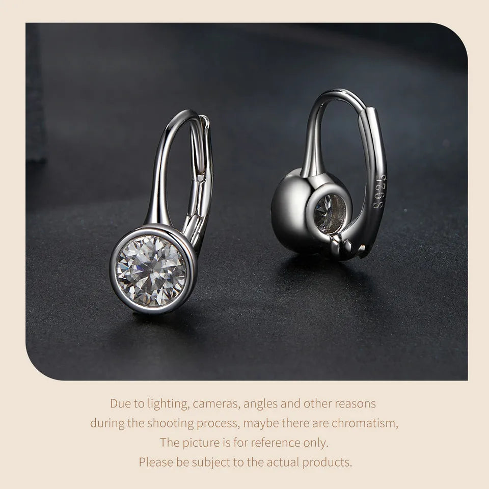 1CT Moissanite Drop Dangle Earrings 925 Sterling Silver Wedding Bridal Gift BandsCo Straps
