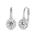 1CT Moissanite Drop Dangle Earrings 925 Sterling Silver Wedding Bridal Gift BandsCo Straps