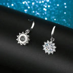 1CT Moissanite Drop Earrings 925 Sterling Silver Colorful Green Blue Pink BandsCo Straps
