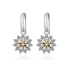 1CT Moissanite Drop Earrings 925 Sterling Silver Colorful Green Blue Pink BandsCo Straps