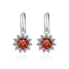 1CT Moissanite Drop Earrings 925 Sterling Silver Colorful Green Blue Pink BandsCo Straps