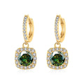 1ct GRA-Certified Moissanite Drop Earrings VVS D 18K Gold Plated 925 Sterling BandsCo Straps