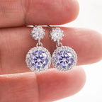 1ct Moissanite Drop Earrings For Women Sterling S925 18K White Gold Plated BandsCo Straps