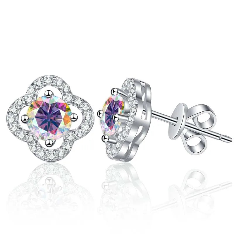 1ct Moissanite Stud Earrings For Women 925 Sterling Silver Wedding Gift BandsCo Straps