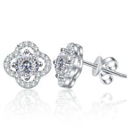 1ct Moissanite Stud Earrings For Women 925 Sterling Silver Wedding Gift BandsCo Straps