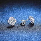 1ct Moissanite Stud Earrings For Women 925 Sterling Silver Wedding Gift BandsCo Straps