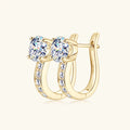 1ct Moissanite U-Shape Hoop Earrings 925 Sterling Silver D VVS1 Women Gift BandsCo Straps