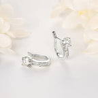 1ct Moissanite U-Shape Hoop Earrings 925 Sterling Silver D VVS1 Women Gift BandsCo Straps
