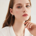 1ct Moissanite U-Shape Hoop Earrings 925 Sterling Silver D VVS1 Women Gift BandsCo Straps