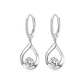 1CT Moissanite Waterdrop Necklace And Drop Earrings 925 Sterling Silver Wedding Bridal Jewelry Set BandsCo Straps