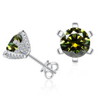 1ct D VVS Moissanite Stud Earrings 925 Sterling Silver 3EX Cut Women Daily BandsCo Straps