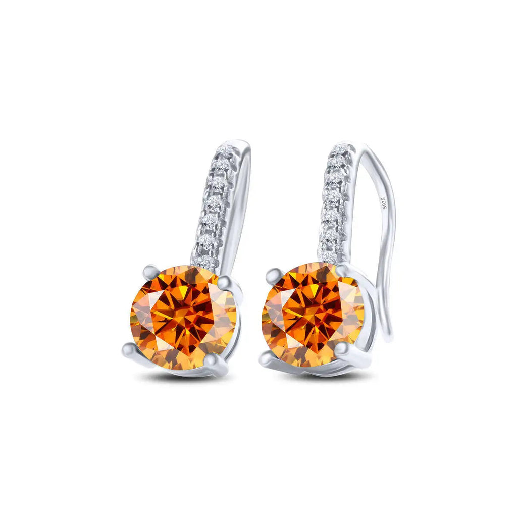 1ct D Color Moissanite 925 Sterling Silver Drop Earrings for Women Wedding BandsCo Straps