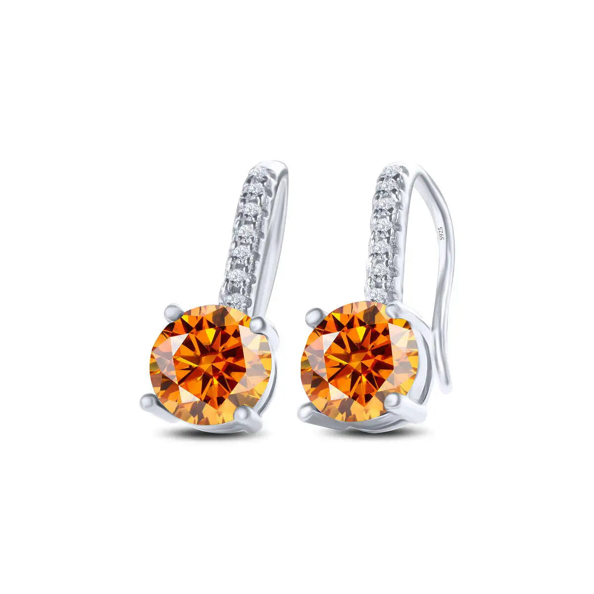 1ct D Color Moissanite 925 Sterling Silver Drop Earrings for Women Wedding BandsCo Straps