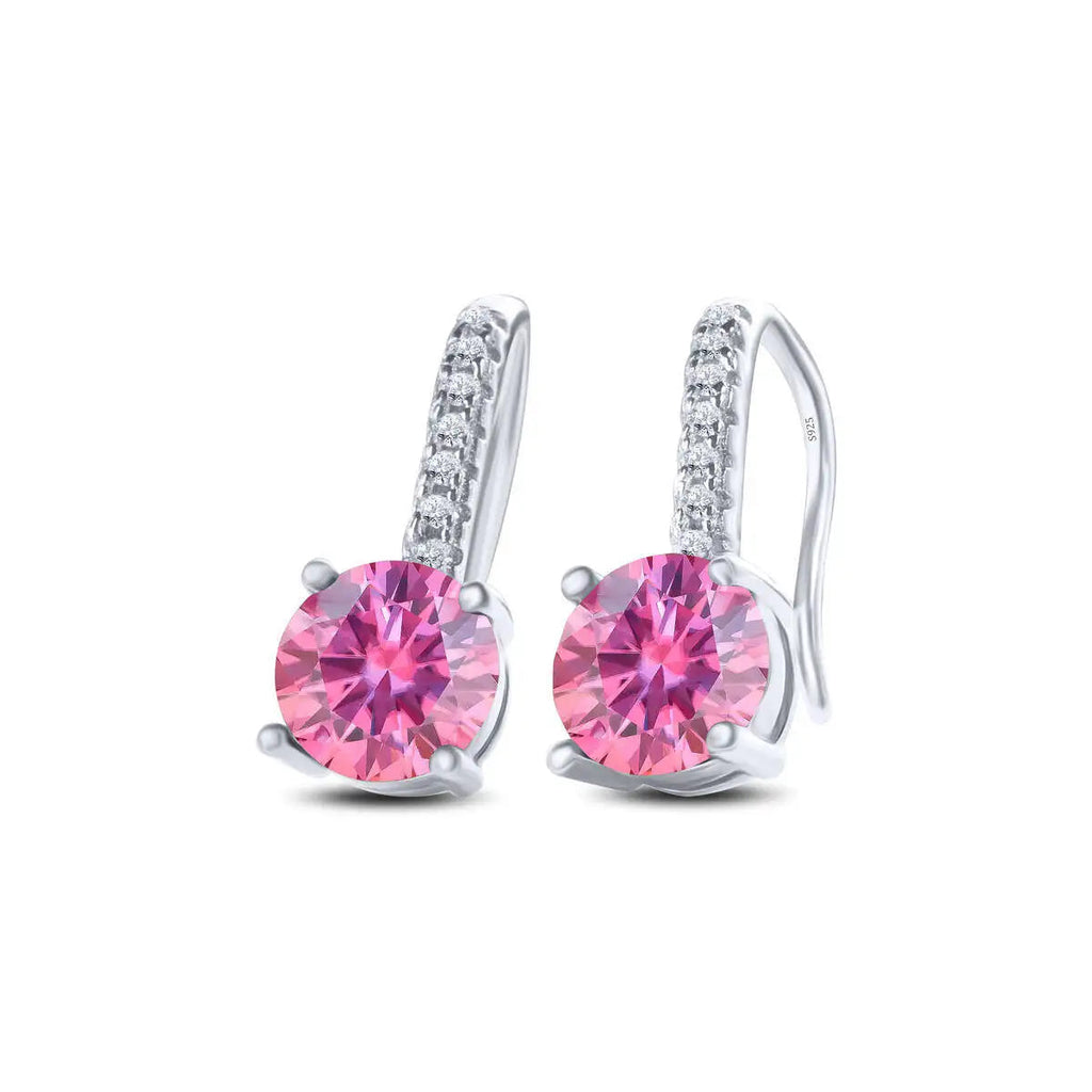 1ct D Color Moissanite 925 Sterling Silver Drop Earrings for Women Wedding BandsCo Straps