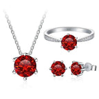 1ct D Color Moissanite Bridal Set 925 Sterling Silver Ring Earring Necklace BandsCo Straps