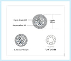 1ct Round D-Color Moissanite Halo Stud Earrings 925 Sterling Silver Plated BandsCo Straps