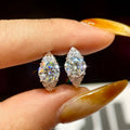 1ct Round Moissanite Stud Earrings 925 Sterling Silver GRA Certified Gift BandsCo Straps