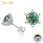 1ct D VVS Moissanite Stud Earrings 925 Sterling Silver 3EX Cut Women Daily BandsCo Straps