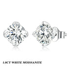D Color VVS1 1ct Moissanite Stud Earrings 925 Sterling Silver Wedding Gift BandsCo Straps