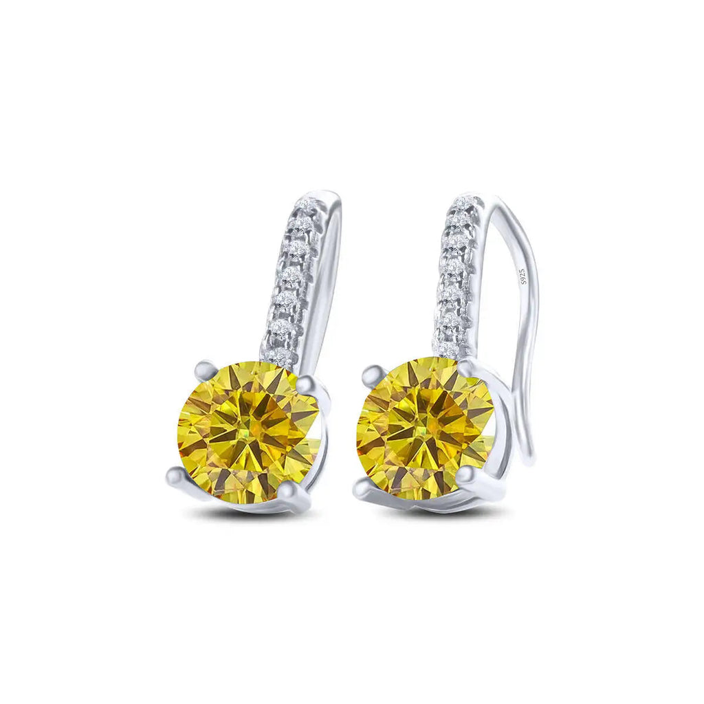 1ct D Color Moissanite 925 Sterling Silver Drop Earrings for Women Wedding BandsCo Straps