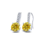 1ct D Color Moissanite 925 Sterling Silver Drop Earrings for Women Wedding BandsCo Straps