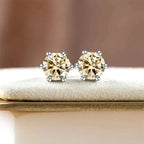 1ct D Color Moissanite Bridal Set 925 Sterling Silver Ring Earring Necklace BandsCo Straps