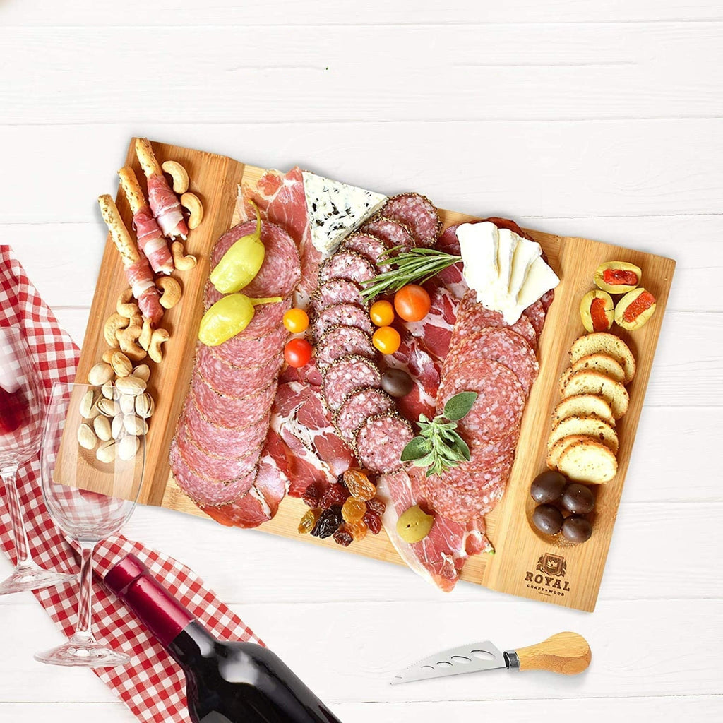 Bamboo Cheese Board & Cutting Board Kitchen Supplies Pi-Mart