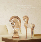 Nordic Texture Resin Crafts Horse Ornaments Lootquake LLC