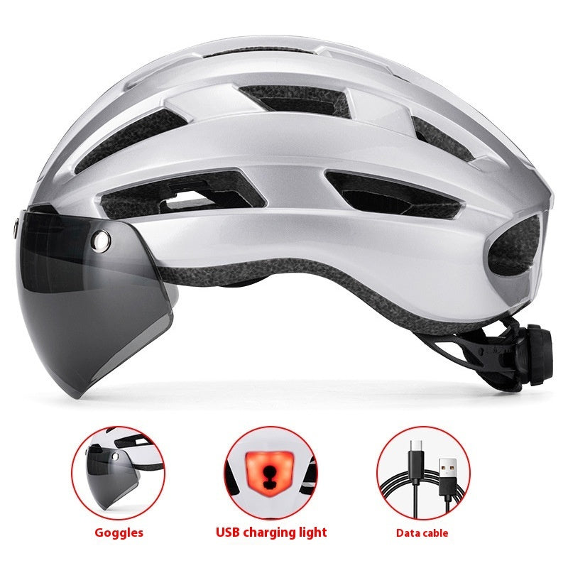 Magnetic Suction Goggles Unisex Mountain Highway Color Changing Cycling Bicycle Helmet Lootquake LLC