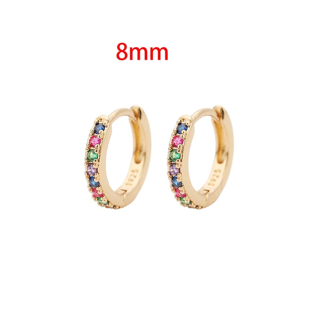 Stainless Steel Minimalist Huggie Hoop Earrings Pi-Mart