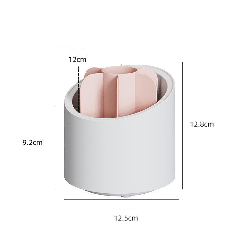 Dust Proof Household Acrylic Lipstick Cosmetic Storage Box Rotating Brush Barrel Pi-Mart