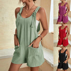 Women's Casual Fashion Solid Color Camisole Jumpsuit Pi-Mart