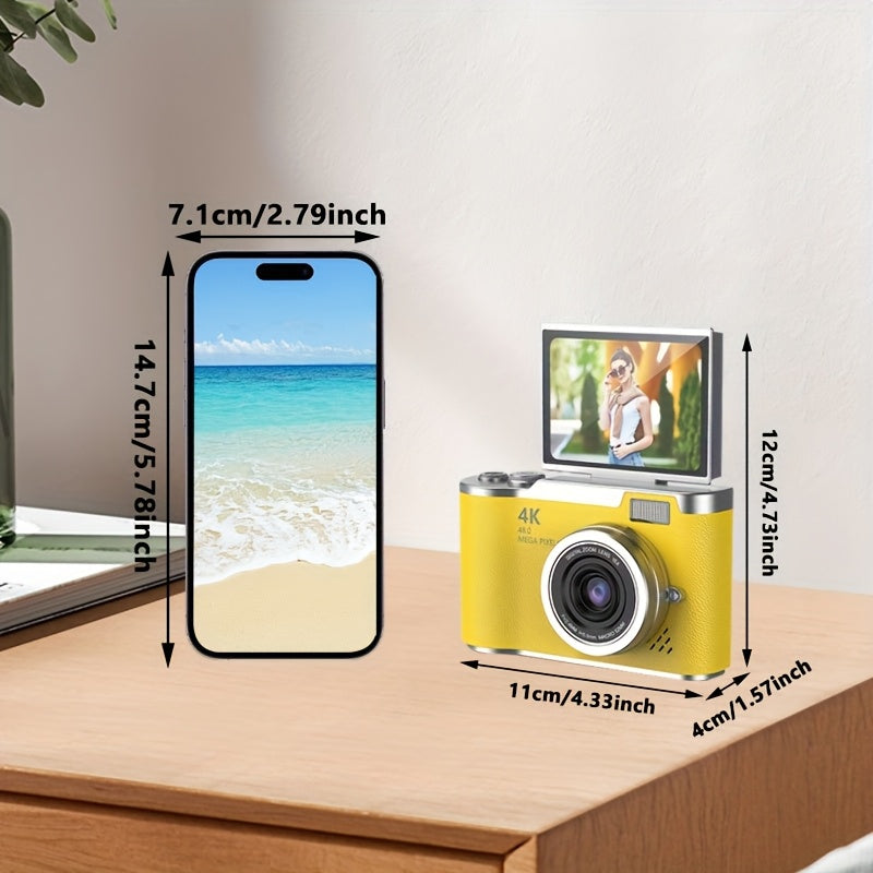 New high-definition digital camera Simple operation of buttons to take photos and videos Beginner entry CCD card machine surprise gift for friends You can choose to use a 32G memory card for direct storage and use portable-mu Lootquake LLC