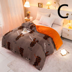 Thick Coral Fleece Double Plush Duvet Cover Pi-Mart