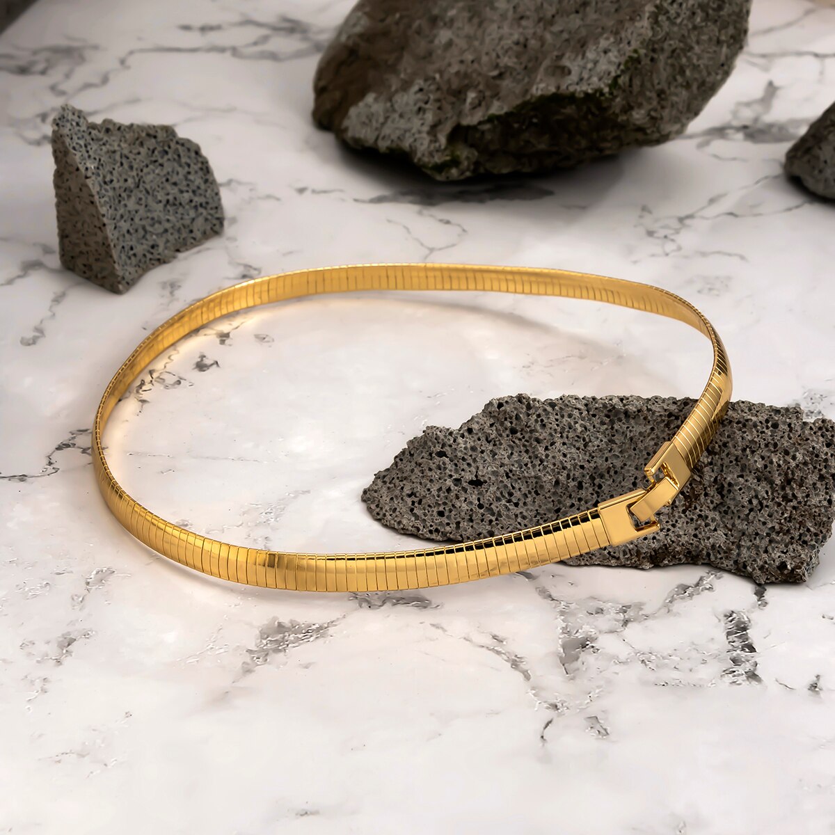 Thick Chains Short Choker Necklace Pi-Mart