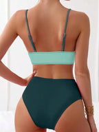 Women's Two-piece Casual Swimsuit P229 Green - SJB-DIAMOND ELITES