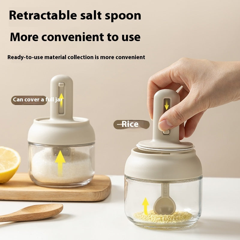 Telescopic Seasoning Glass Kitchen Spice Jar Pi-Mart