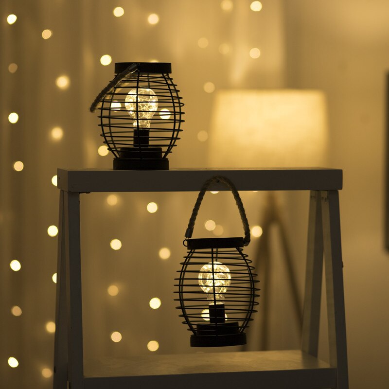 LED Iron Lantern Table Lamp - SJB-DIAMOND ELITES