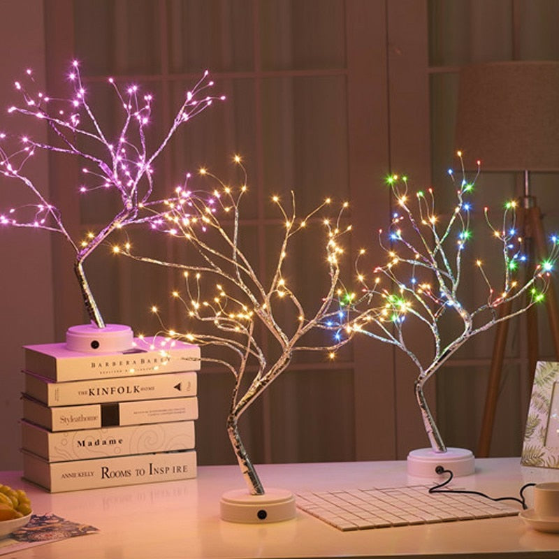Copper Wire Christmas Tree LED Lamp Pi-Mart