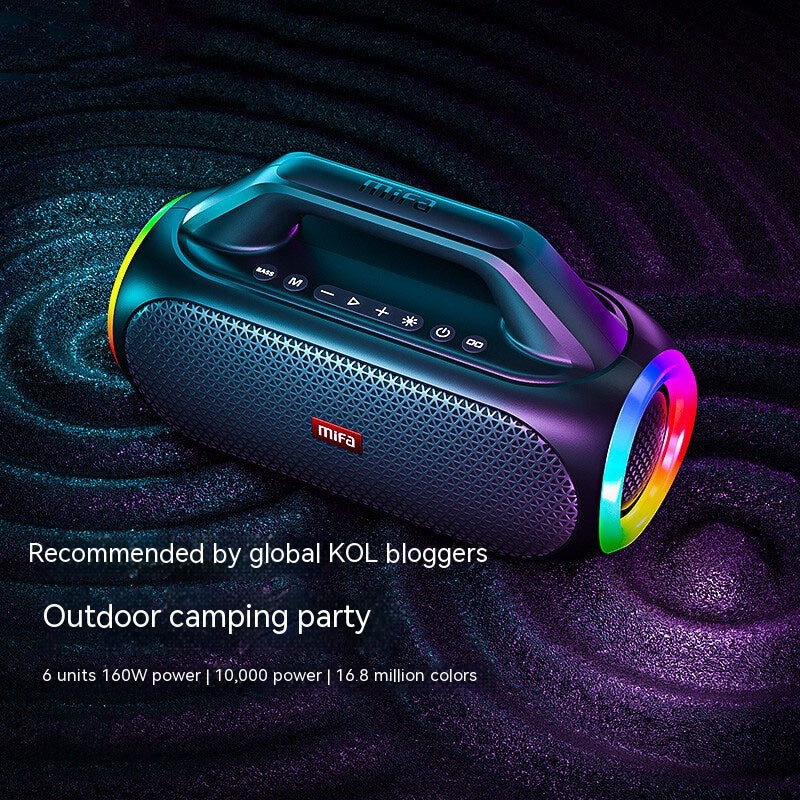 Colorful Bluetooth Speaker High Power Extra Bass Portable Portable Outdoor Sound Box Pi-Mart