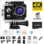 4K 30FPS 12MP Action Camera - Full HD Wifi Connected Sports Camera - Outdoor Cycling Diving HD Camera With 32G Card Lootquake LLC