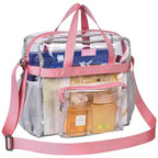 PVC transparent bag, tote bag large, portable travel storage bag for men and women, clear bag for stadium events - SJB-DIAMOND ELITES