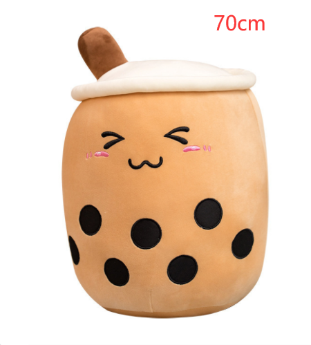 Cute Fruit Drink Plush Stuffed Soft Strawberry Milk Tea Plush Boba Tea Cup Toy Bubble Tea Pillow Cushion Kids Gift Pi-Mart