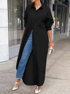 Long-sleeved Casual Shirts And Dresses With Multiple Wear Methods. - SJB-DIAMOND ELITES