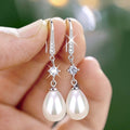 Women's All-match Baroque Drop-shaped Artificial Pearl Earrings Pi-Mart