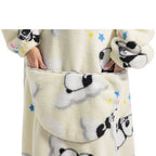 Cozy Shearling Wearable Blanket Hoodie - Soft, Warm Plush Sweatshirt with Large Pocket for Adults, Machine Washable, Comfy, Hoodie Blanket Lootquake LLC